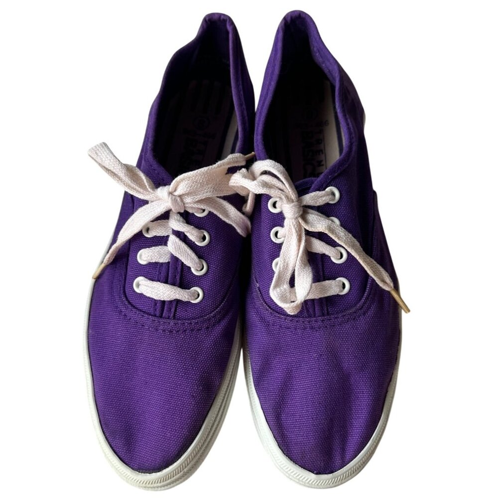 Trend Basics Purple Lace-up Canvas Sneakers Women's Size 8